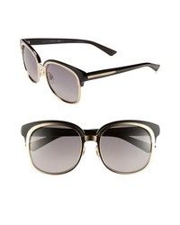 Gucci 56mm Sunglasses Gold Dark Grey One Size