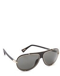Lanvin Leather Detail Aviator Sunglasses