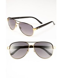 Gucci Metal 58mm Aviator Sunglasses