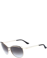 Salvatore Ferragamo Metal Butterfly Sunglasses Goldblack