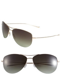 Oliver Peoples Strummer 63mm Metal Aviator Sunglasses