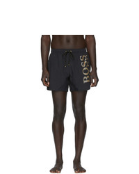Black and Gold Swim Shorts