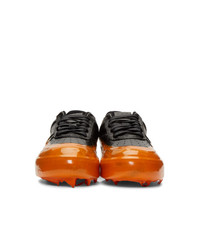 424 Black And Orange Dipped Sneakers