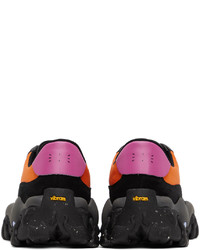 McQ Black Orange L11 Crimp Sneakers