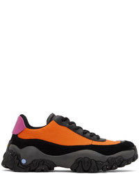 McQ Black Orange L11 Crimp Sneakers