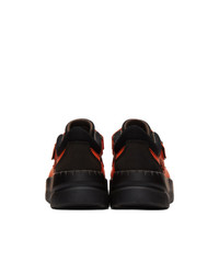 Kiko Kostadinov Orange And Black Camper Edition Teix Sneakers