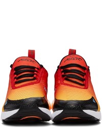 Nike Red Yellow Air Max 270 Sunset Sneakers