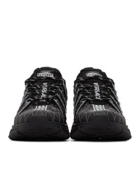 Versace Black And Silver Trigreca Sneakers