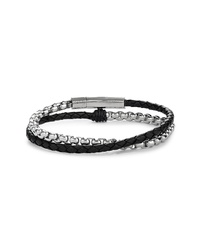 Jonas Studio Braided Leather Chain Double Wrap Bracelet