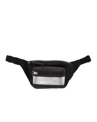 Black and Silver Canvas Fanny Pack