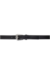 VERSACE JEANS COUTURE Black And Silver Leather Belt