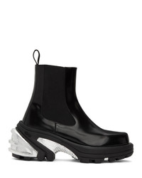 1017 Alyx 9Sm Black And Silver Removable Sole Chelsea Boots