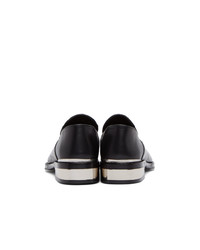 Alexander McQueen Black And Silver Croc Loafers