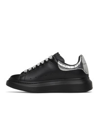 Alexander McQueen Black And Silver Croc Oversized Sneakers