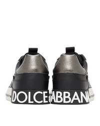 Dolce and Gabbana Black And White Custom 2zero Sneakers