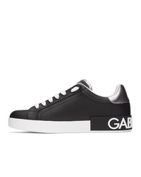 Dolce and Gabbana Black And White Portofino Sneakers