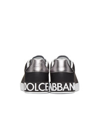 Dolce and Gabbana Black And White Portofino Sneakers