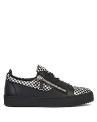 Giuseppe Zanotti Checkerboard Leather Sneakers