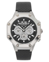 Versus Versace Palestro Chronograph Leather Watch