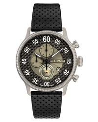 TESLA R Re Balance T 1 Chronograph Sport Leather Watch