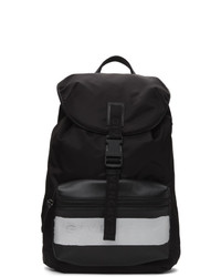 Black and Silver Nylon Backpack