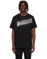 Balmain Black Cotton T Shirt