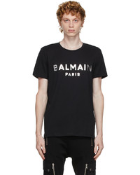 Balmain Black Foil T Shirt