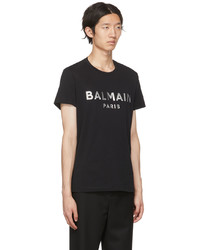 Balmain Black Organic Cotton T Shirt