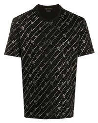 Versace Crystal Logo Embellished T Shirt
