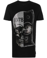 Philipp Plein Glass Skull Print T Shirt