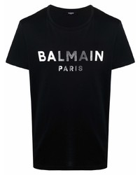 Balmain Logo Print Short Sleeve T Shirt