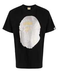 A Bathing Ape Metallic Graphic Print Cotton T Shirt