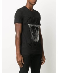 Philipp Plein Metallic Skull T Shirt
