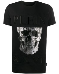 Philipp Plein Metallic Skull T Shirt