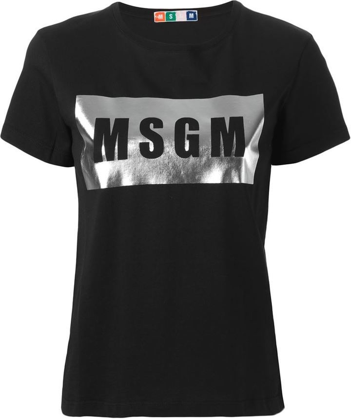 MSGM Logo Print T Shirt, $83 | farfetch.com | Lookastic