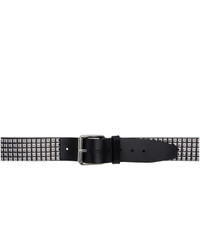 Black and Silver Studded Leather Belt