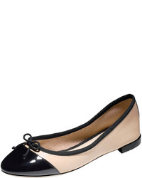 Black and Tan Ballerina Shoes