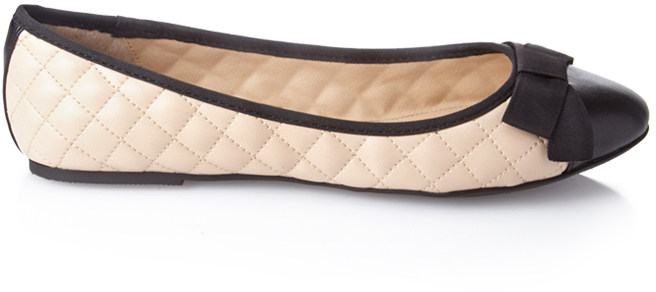 quilted ballerina flats