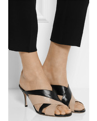 Sergio Rossi Two Tone Leather Sandals