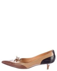 Hermes Herms Leather Colorblock Pumps