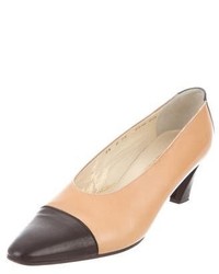 Robert Clergerie Leather Semi Pointed Toe Pumps