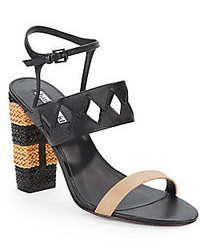Black and Tan Leather Sandals
