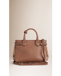Burberry The Small Banner In Leather And House Check