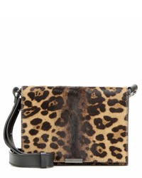 Black and Tan Leopard Crossbody Bag
