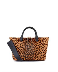 Black and Tan Leopard Tote Bag
