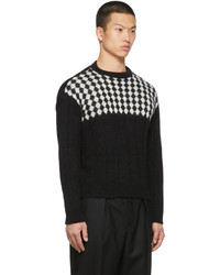 Saint Laurent Wool Mohair Diamond Pattern Sweater