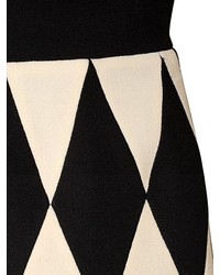 Fausto Puglisi Diamond Pattern Wool Crepe Skirt