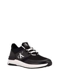 Calvin Klein Arnel Knit Upper Sneaker In Black At Nordstrom
