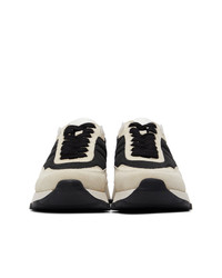 AMI Alexandre Mattiussi Black And Off White Spring Low Top Sneakers