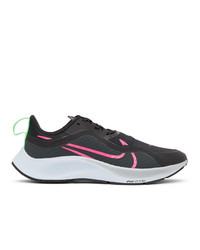 Nike Black And Pink Air Zoom Pegasus 37 Shield Sneakers